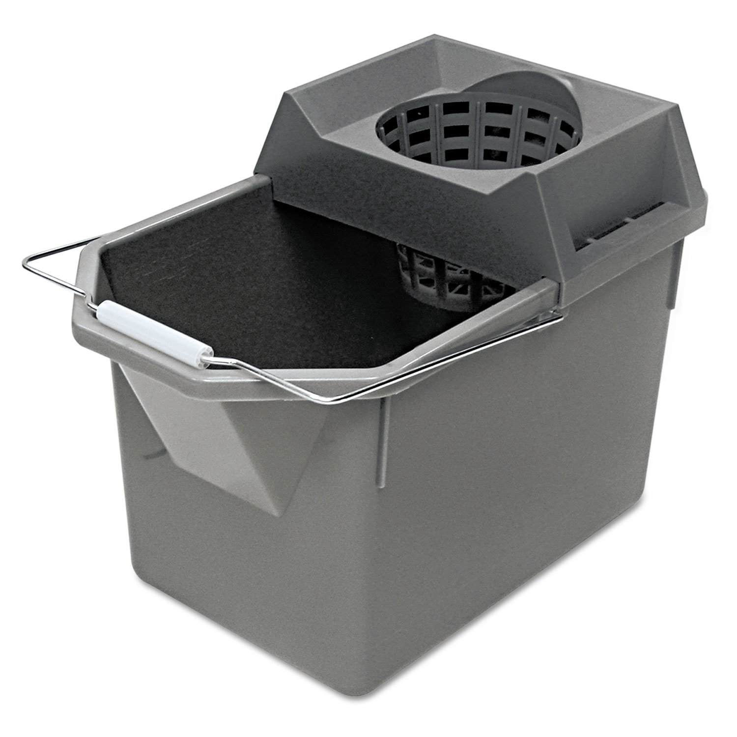 Photo 1 of Rubbermaid Commercial Products, 15-Quart Lightweght Pail/Mop Bucket with Mop Strainer/Wringer Combo, Gray, Heavy Duty Mopping/Cleaning for Professional/Janitorial Use