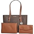 Michael Kors Charlotte Large 3-in-1 Tote Crossbody Handbag Leather
