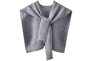 WaJuemy Sweater Shawl Wraps for Women Sweater Knitted Knotted Shawls Travel Casual Scarf Cape Shoulder Tops Fashion Wrap