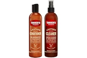 Tanner's Preserve Leather Cleaner & Conditioner Duo Pack, Cleans, Rejuvinates & Restores Finished Leather, Use for Cars, Furniture & More, 2X 8 Fl Oz