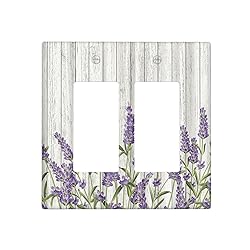 Rustic Wooden Plank Lavender Light Switch Plate