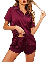 Ekouaer Satin Pajamas for Women 2 Piece Sleepwear