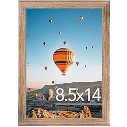 JCJMY 8.5x14 Picture Frame Rustic Brown for Wall