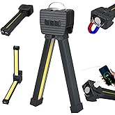 Gym Lamp for Posing, 180° Adjustable Handheld Folding LED Posing Lamp, Portable Magnetic Work Lights Flashlight with Hang Hoo