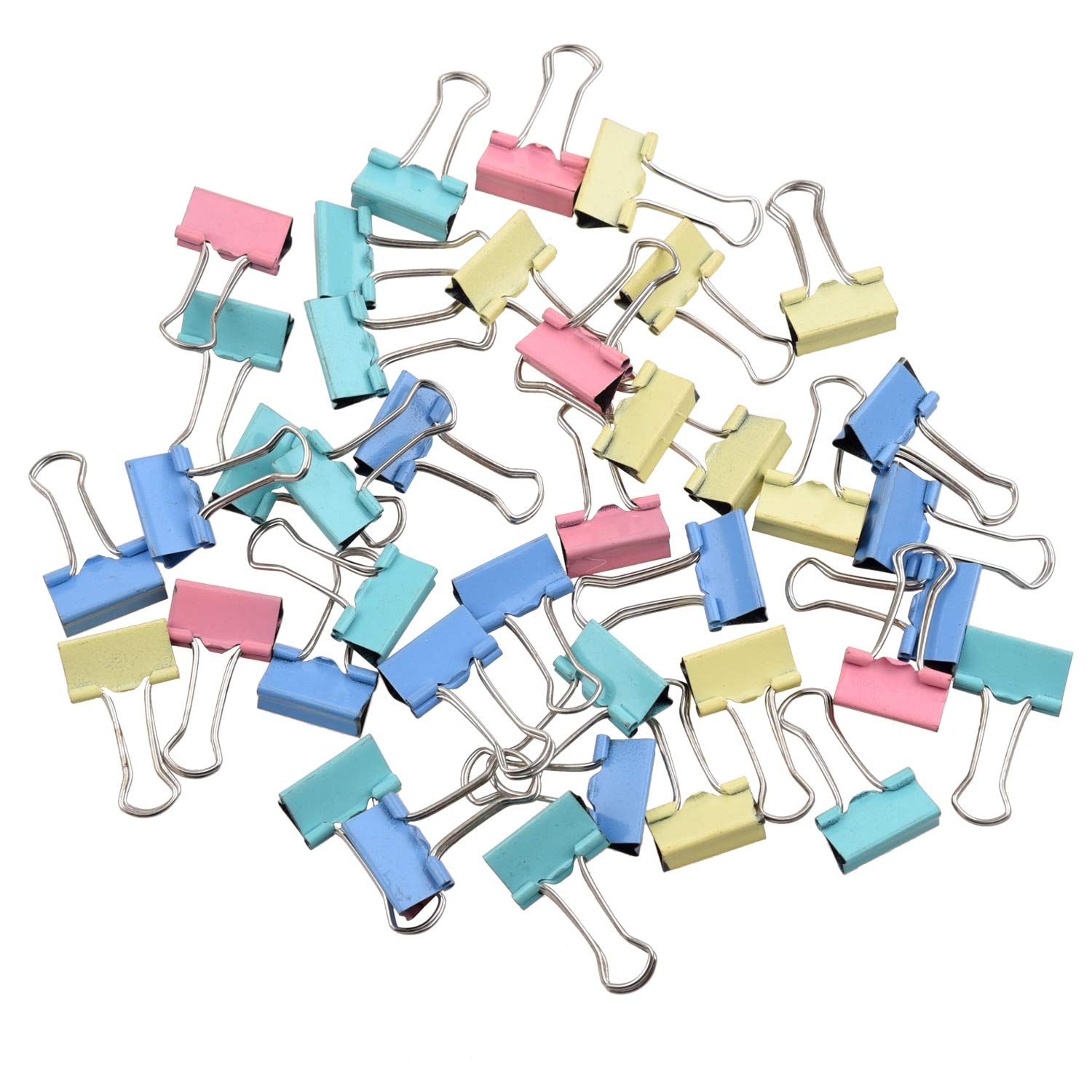 40pcs 19mm Colored Binder Clips Home Office School Teacher