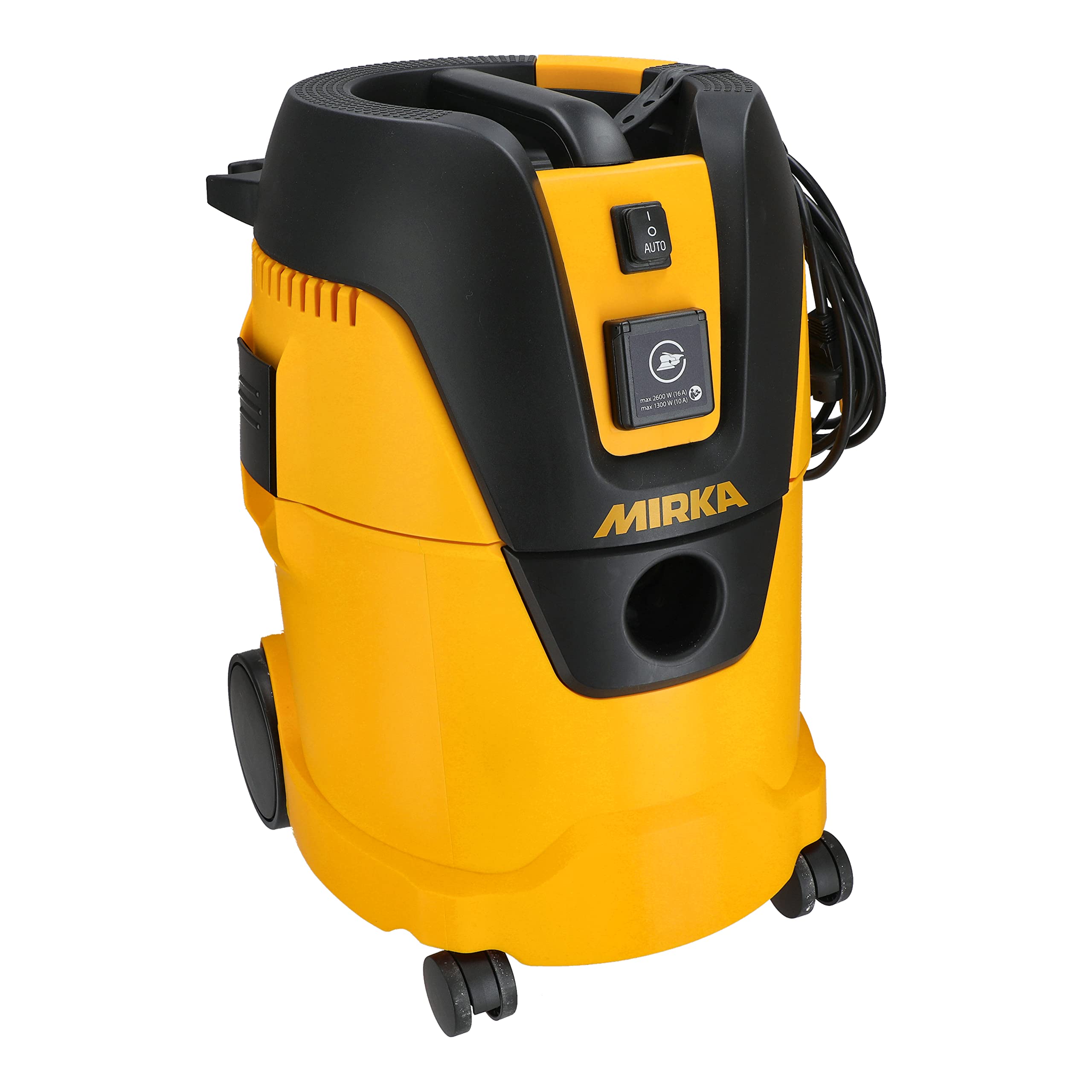 Mirka Industriestaubsauger Nass- und Trockensauger 25 Liter/Absaugschlauch / 1000 W Leistung/inkl. Adapter Schleifmaschinen/Düsenset, Schwarz, Gelb 3