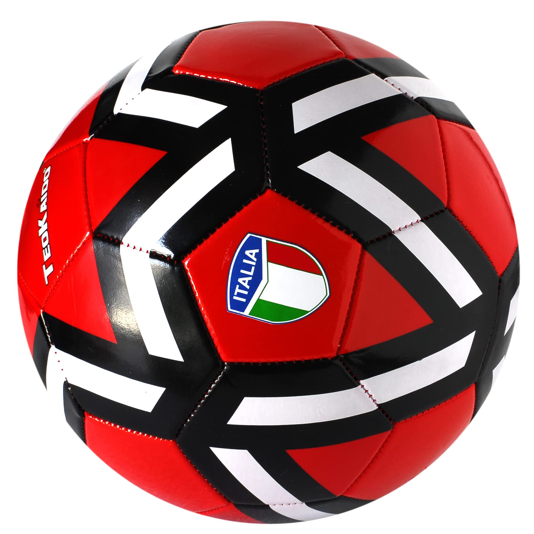 Football for Training or Match Size 5 Glossy (Main Colour: Red)