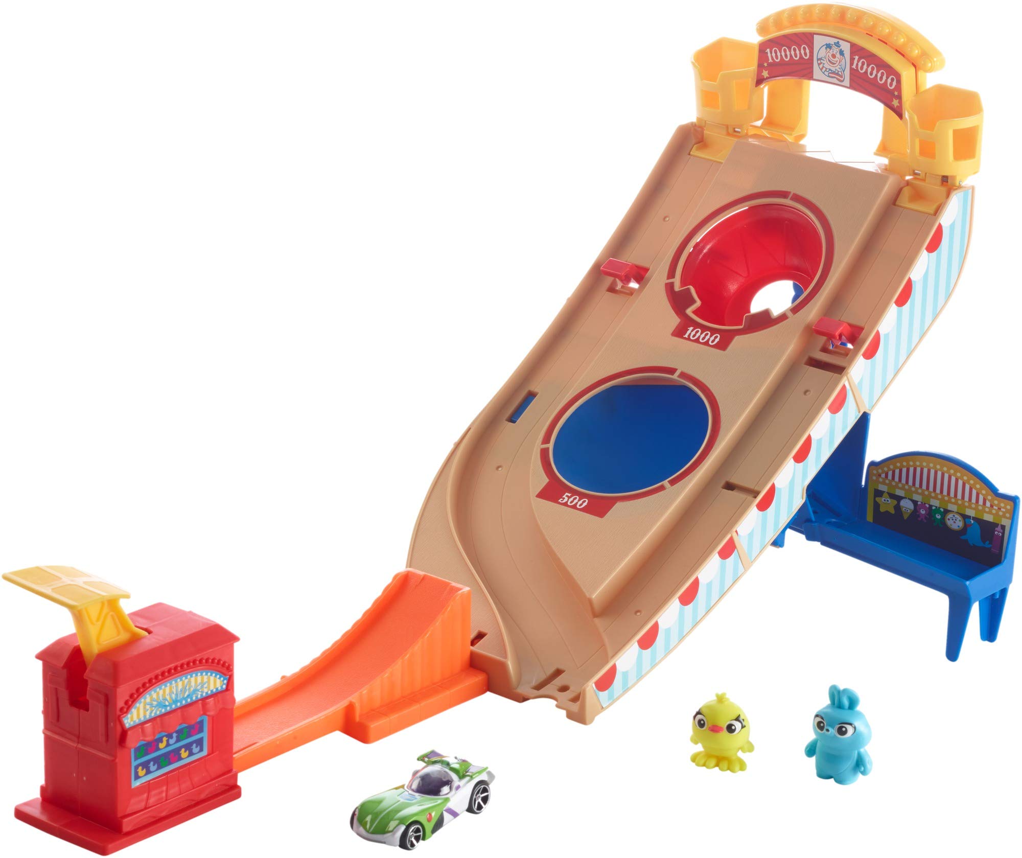 Disney Hot Wheels and Disney Pixar Buzz Lightyear Character Car Play Set, Toy Story, Ramp, Slam Launcher, Car and Figures, Ages 3 and Older