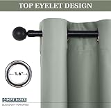 PONY DANCE Green Sage Short Eyelet Blackout Curtains 52 x 36 Inch 2 Panels view 6