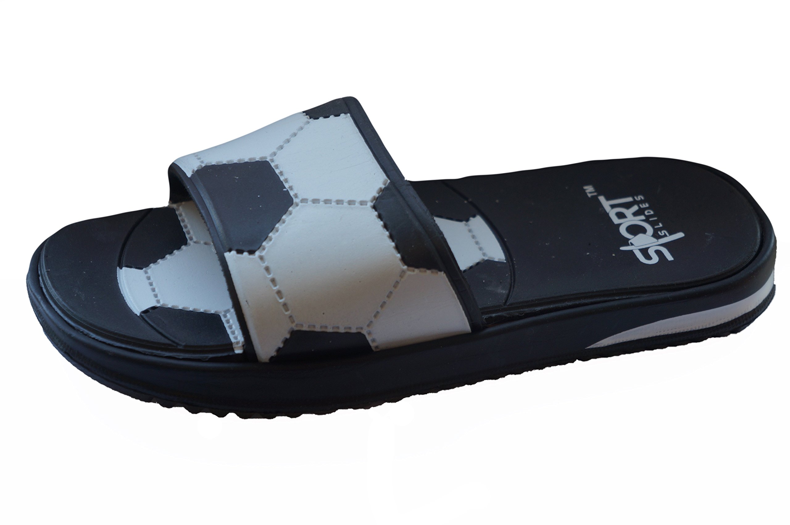 white athletic sandals