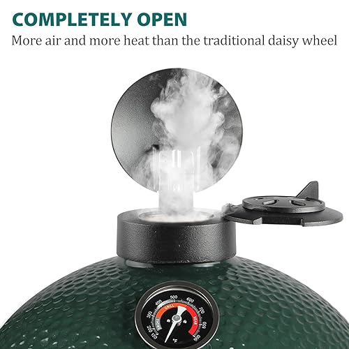 in Cast Iron Cap Big Grill Top for Medium/Large/XLarge Green