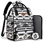 Montana West Wrangler Diaper Bag Backpack Aztec Travel Backpack Purses Western Multi-Function Baby Bags for Mom with Waterproof Insulated Pockets
