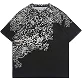 winkbay Women's Goth Graphic Tees Summer Crew Neck Short Sleeve Vintage Rave T Shirts Streetwear