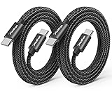 CLEEFUN 2-Pack USB C to USB C Cable 10ft PD 60W for