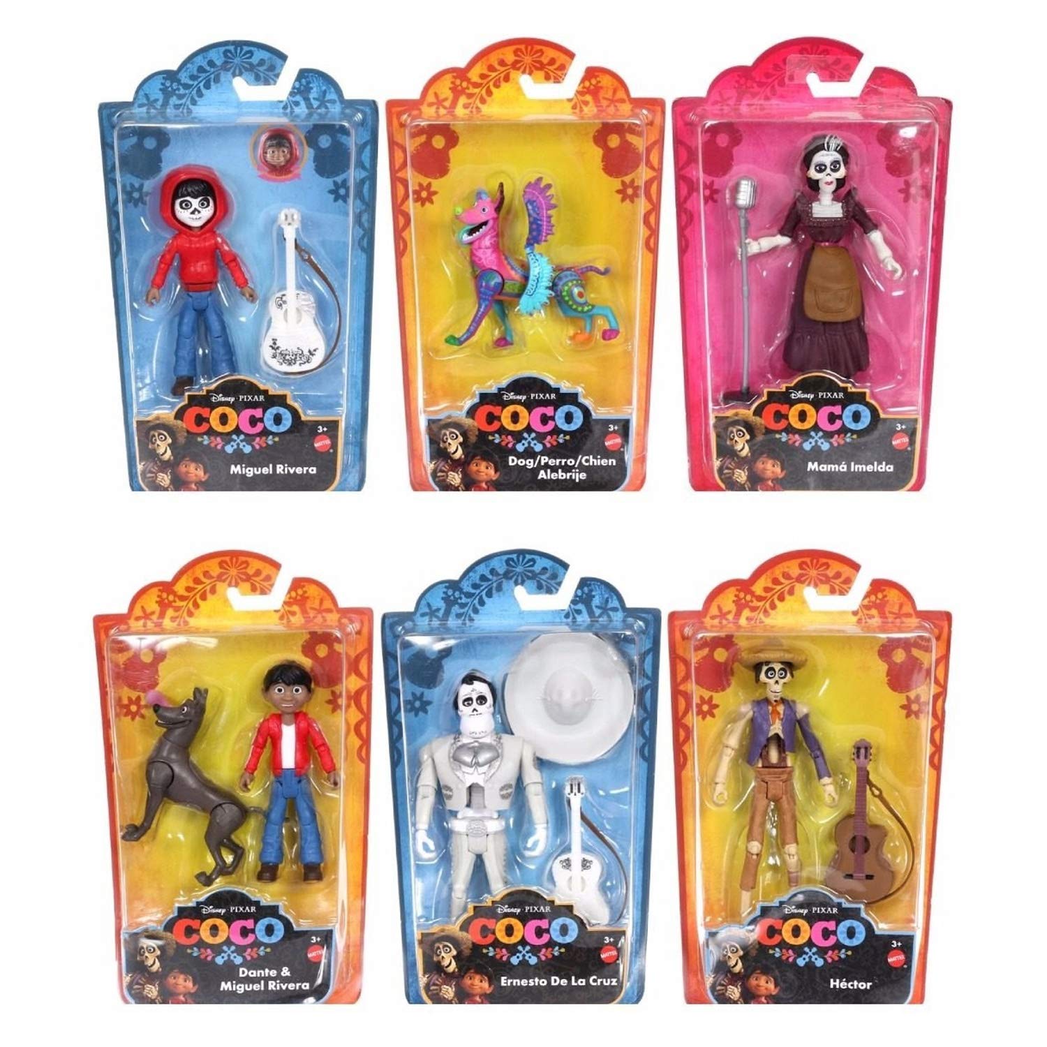 Disney Pixar Coco Juego Completo de Personajes Originales de Mattel FLY79 Juguetes y juegos Coches y figuras