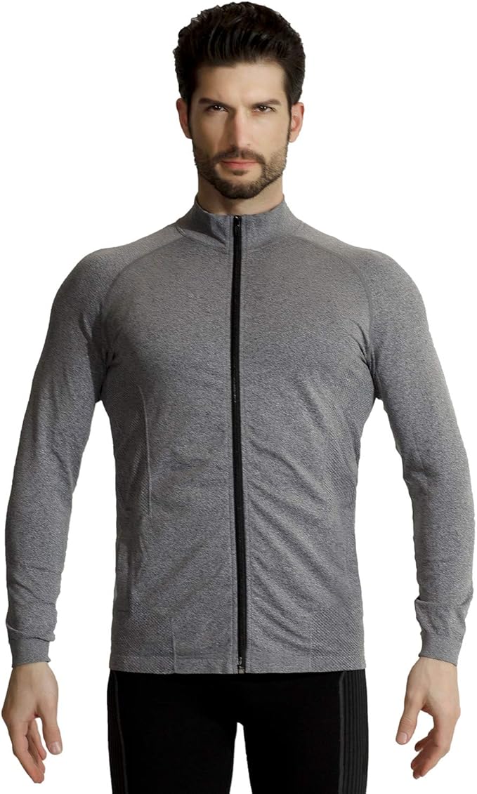 +MD Men's Lightweight FullZip Track Jacket Running Warm Up Workout