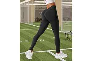 Women's V Back Scrunch Butt Lifting Leggings Seamless Impact Running Sweatpants High Waisted Tummy Control Yoga Pants