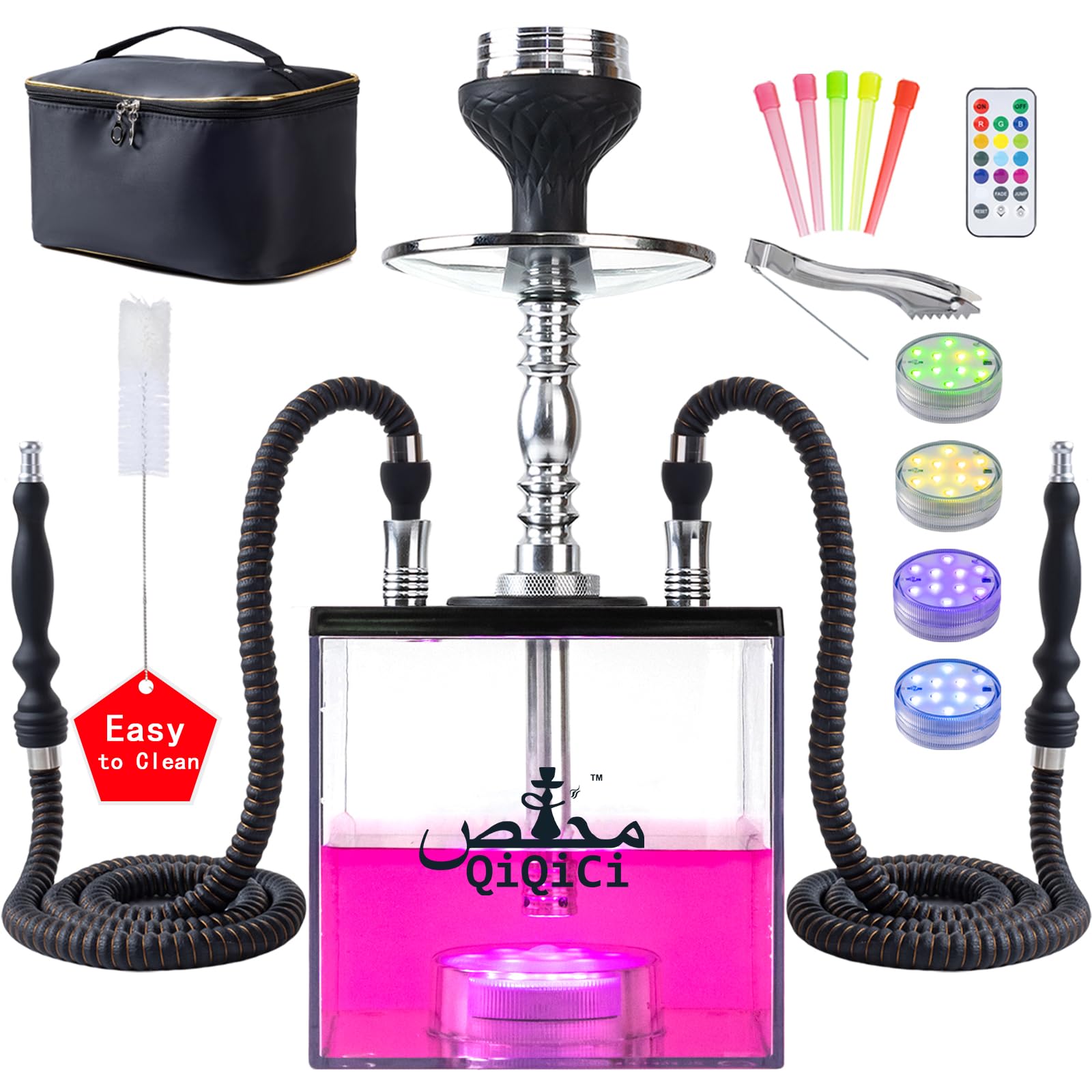 QiQiCi Large Hookah Set with Everything – Premium