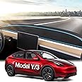 Wigoo Upgrade Tesla Model Y/3 Accessories Dashboard Cover [Anti-Glare and Sun Protection] Suede Dash Mat for Tesla Model Y(2016-2024) and Model 3(2016-2023), Interior Tesla Accessories (Black)