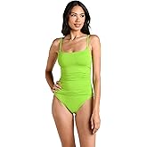La Blanca Women's One Piece Swimsuit Island Goddess Shirred Side Women's Bathing Suit