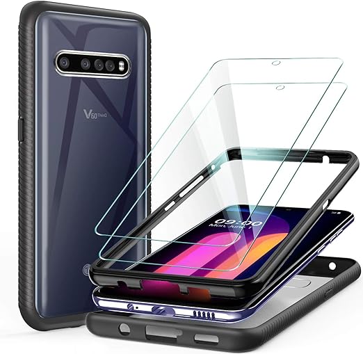 ivencase LG V60 ThinQ 5G Case with Tempered Glass Screen