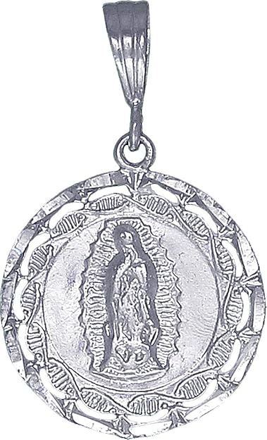 silver mary pendant