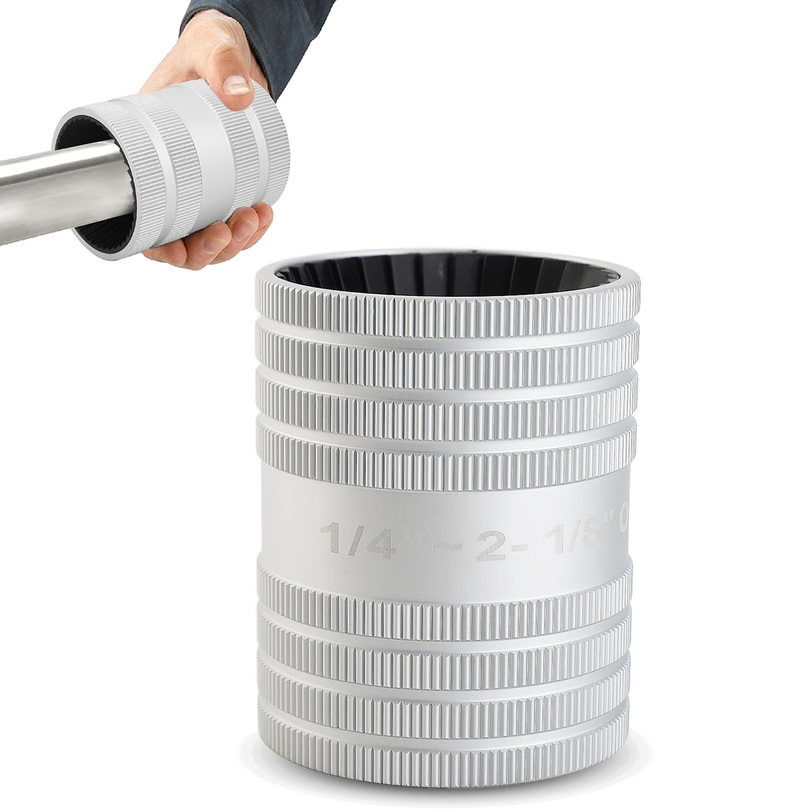 Oumefar 8-54mm Pipe Reamer Trimming Deburring Tube Reamer 5/16"-2-1/8" Pipe Reamer for Chamfering Aluminium Stainless Steel Pipes