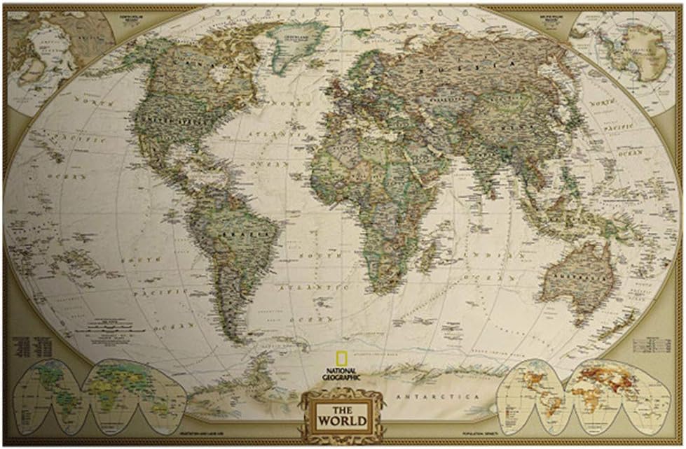 ErYao Jigsaw Puzzles 1000 Pieces for Adult- The World Map- Intellectual Game for Adult and Kids Reduced Pressure Toy