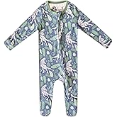 Copper Pearl Zip-Up Footie Baby Pajamas: Ultra-Soft Boys Pajamas and Girls Pajamas, Premium Knit Fabric in Stylish Prints, Tag-Free with Two-Way Zipper, Sized Newborn to 24 Months, Jurassic Park