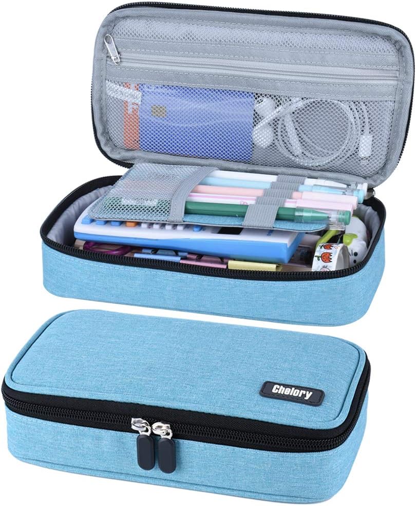Chelory Pencil Case Large Capacity Pencil Cases Big Pencil Bag Pen Pouch for Boys Girls Teen Students High Storage Stationery School Office Organiser Supplies Makeup Bag Adults