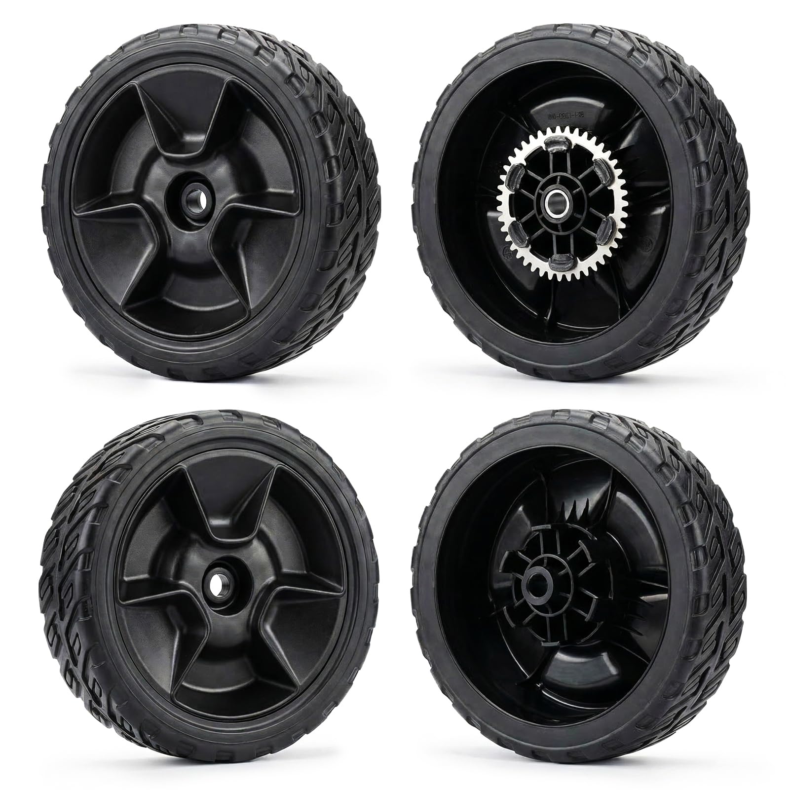 Photo 1 of 4 Pack 8" Lawn Mower Wheels Kit for Honda HRN216, Includes 2 42710-VR8-N00ZA Rear Wheels & 2 44710-VR8-N00ZA Front Wheels, Compatible with HRN216 VKA VYA VLA Models