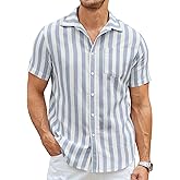 COOFANDY Men's Summer Beach Hawaiian Tropical Shirt Casual Short Sleeve Shirt