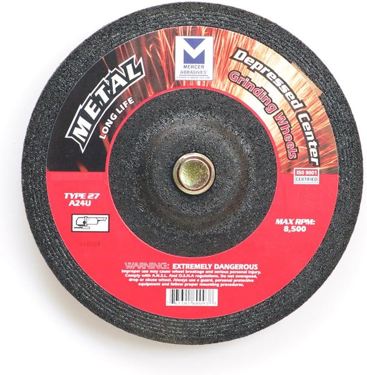 Mercer Abrasives 62405010 Type 27 Depressed Center Grinding Wheels