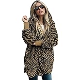 LONGYUAN Womens Jacket Winter Coats Hooded Cardigan Fleece Sweaters