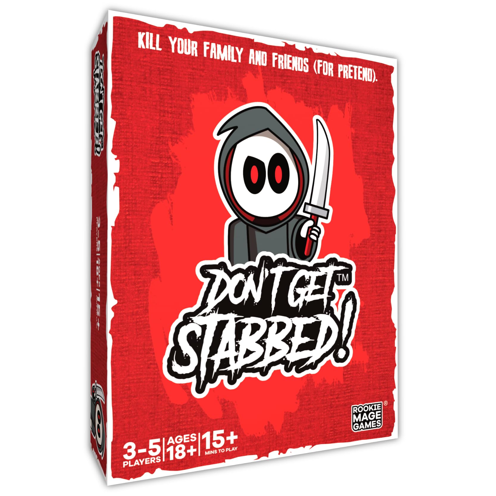 Don't Get Stabbed!: The Party Game Where You Get to Kill Your Family and Friends (for Pretend). Exciting Card Game for Adults and Horror Gift for Scary Movie Fans. Great for Halloween.