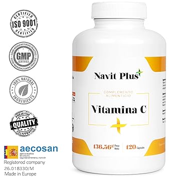 Vitamina C 1000 mg NAVIT PLUS. Suplemento nº1 en Vitamina C pura. Desarrollado y