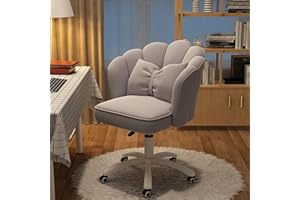 XUEGW Office Chair Cute Petal Desk Chair, Modern Fabric Home Butterfly Chairs Height Adjustable Chair Makeup Chairs Computer Chairs