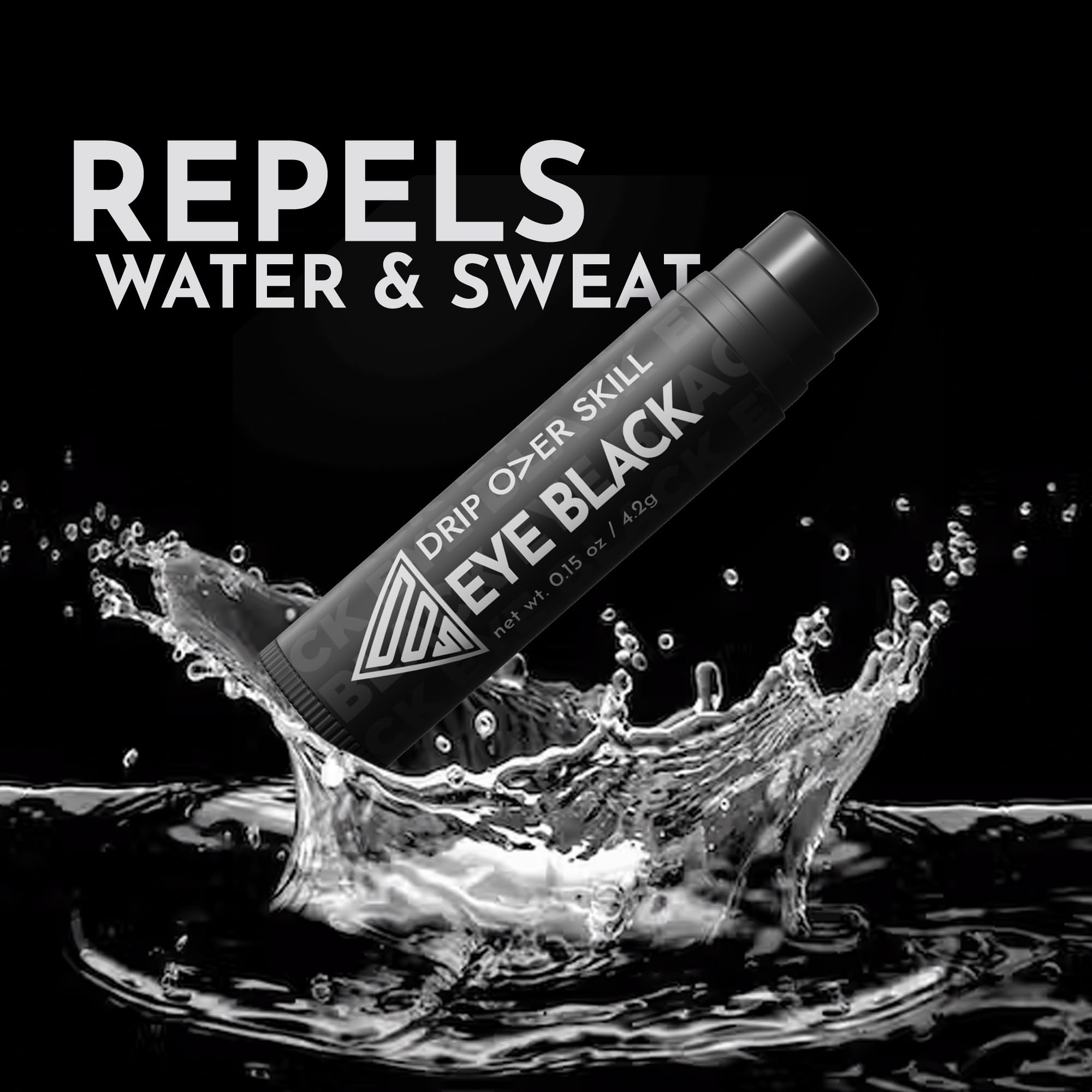 D.R.I.P Over Skill Eye Black & Face Paint, Clean & Natural Ingredients, Dermatologist-Tested, Hypoallergenic, Anti-Glare Sports, Baseball, Softball, Lacrosse, Football Drip Stick, Halloween Costumes