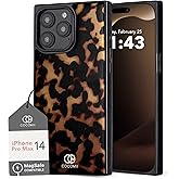 Cocomii Retangle Case for iPhone 14 Pro Max, Compatible with MagSafe, Chestnut Tortoiseshell