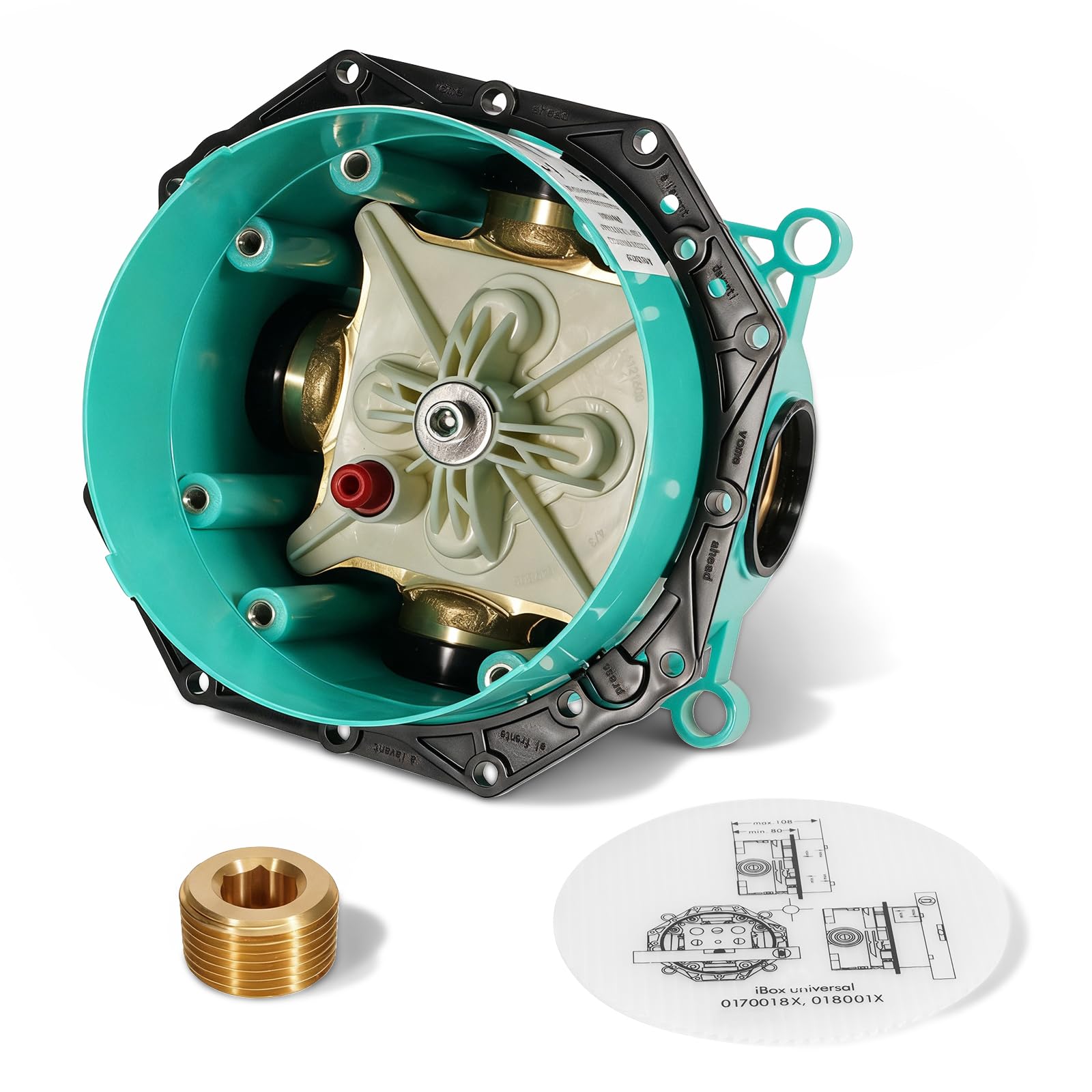 Photo 1 of Kelmado 01850181 Universal 3/4" Shower Rough-In Valve Fit for All Hansgrohe Ibox Shower & Bath Tub Systems, Thermostatic & Pressure Balance Trim, Concealed Installation