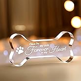 Pet Memorial Ornament Remembrance Gifts: Cynlsum Loss of Dog Cat Sympathy Gift Crystal Bone Shape Decor Ornament for Dogs Puppy Keepsake