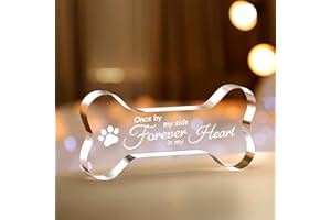 Pet Memorial Ornament Remembrance Gifts: Cynlsum Loss of Dog Cat Sympathy Gift Crystal Bone Shape Decor Ornament for Dogs Puppy Keepsake