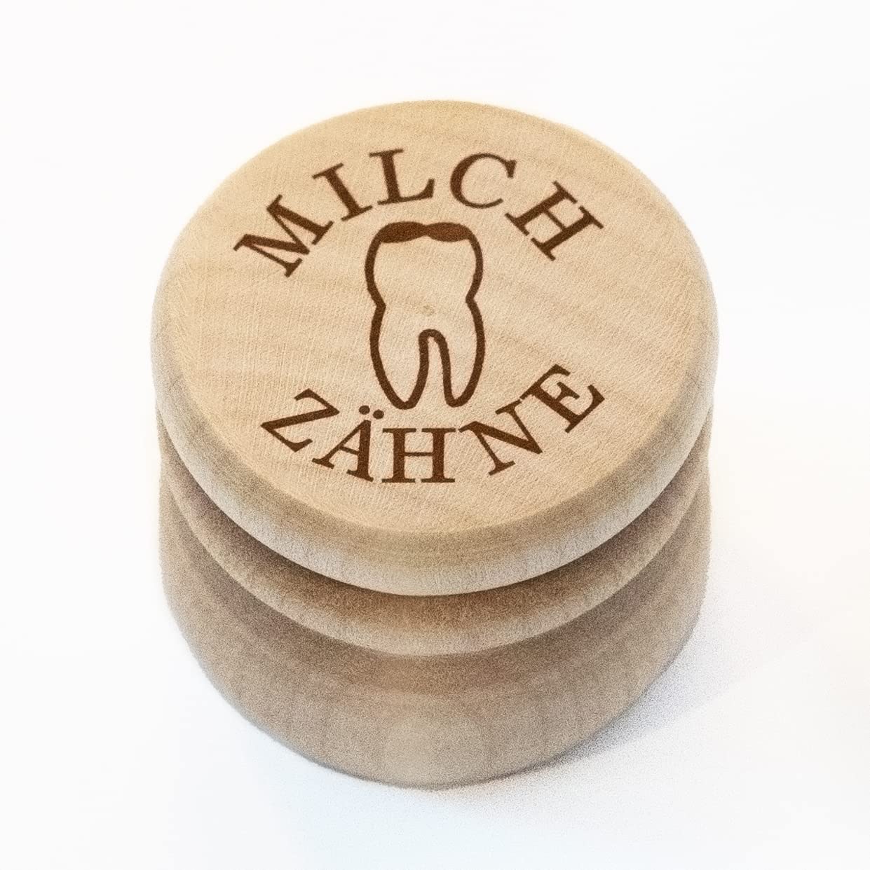 Chinchilla® Milk Tooth Box with Maple Wood Print Made in Germany Children's Tooth Box for Milk Teeth Storage Keepsake Gift for Christening, School Enrolment, Nursery