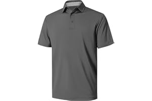 NIASHOT Polo Shirts for Men Summer Short Sleeve Golf Polos Quick-Dry Moisture Wicking T-Shirts Fashion Clothes Mens Gifts