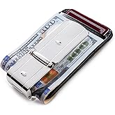 Zurich Silver MoneyClamp® with Leather Wallet, The Only Money Clip that Never Loses Its Grip, Forever Warranty