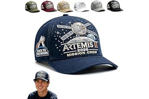 Artemis II Lunar Mission Commemorative Cap, Adjustable Embroidered Baseball Hat, Back to the Moon Cap for Men & Women