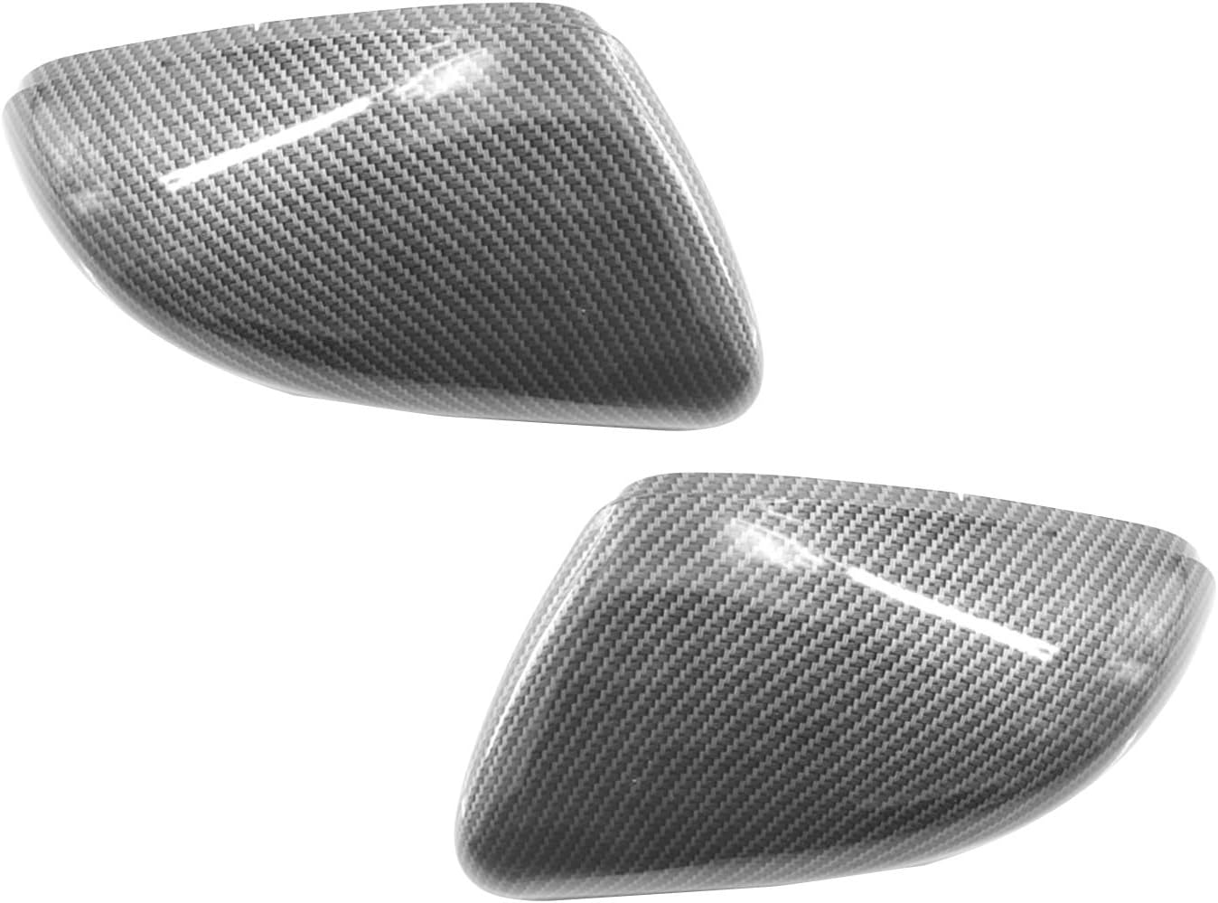 Voupuoda Car Rearview Mirror Cover Vehicle Mirror Case Replacement for VW GOLF MK6 GTI 2009-2013 5K0857537/5K0857538 Carbon Texture 1 Pair