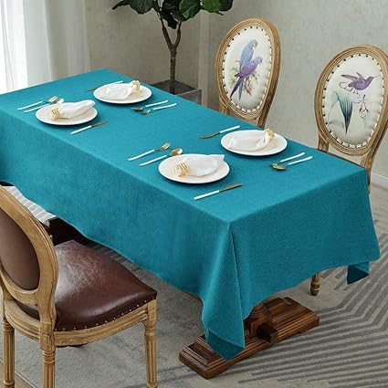 Amazon Balcony Falconテーブルクロス 撥水北欧 おしゃれ 無地 高密度 140 180cm ブルー テーブルクロス オンライン通販