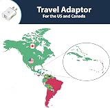 Pipestation UK to USA Plug Adapter 2 USB Ports Travel Charger Canada Mexico view 5