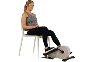 Sunny Health & Fitness Sitting Under Desk Pedal Exerciser, Portable Training Machine for Senior Exercise, Home Workout Elliptical & Bike, Optional Free SunnyFit App Connection, Motorized, or in Pink